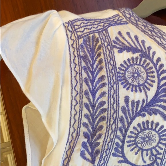 Joie embroidered flutter sleeve top - Picture 6 of 7